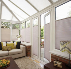 Pleated blinds with frame for roof