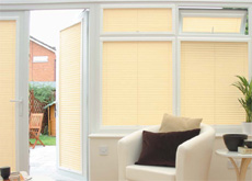 Pleated blinds with frame