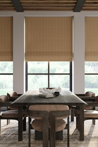 Trio of Roman Blinds